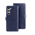 idewei Custodia per telefono in pelle con texture Crazy Horse con supporto, For Samsung Galaxy S24 Ultra 5G, For Samsung Galaxy S24+ 5G, For Samsung Galaxy S24 5G
