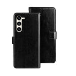 idewei Custodia per telefono in pelle con texture Crazy Horse con supporto, For Samsung Galaxy S24 Ultra 5G, For Samsung Galaxy S24+ 5G, For Samsung Galaxy S24 5G