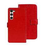 idewei Custodia per telefono in pelle con texture Crazy Horse con supporto, For Samsung Galaxy S24 Ultra 5G, For Samsung Galaxy S24+ 5G, For Samsung Galaxy S24 5G