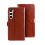 idewei Custodia per telefono in pelle con texture Crazy Horse con supporto, For Samsung Galaxy S24 Ultra 5G, For Samsung Galaxy S24+ 5G, For Samsung Galaxy S24 5G