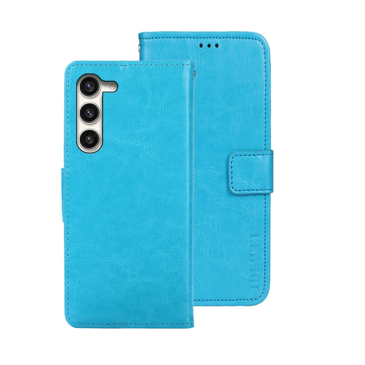 idewei Custodia per telefono in pelle con texture Crazy Horse con supporto, For Samsung Galaxy S24 Ultra 5G, For Samsung Galaxy S24+ 5G, For Samsung Galaxy S24 5G