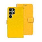 idewei Custodia per telefono in pelle con texture Crazy Horse con supporto, For Samsung Galaxy S24 Ultra 5G, For Samsung Galaxy S24+ 5G, For Samsung Galaxy S24 5G