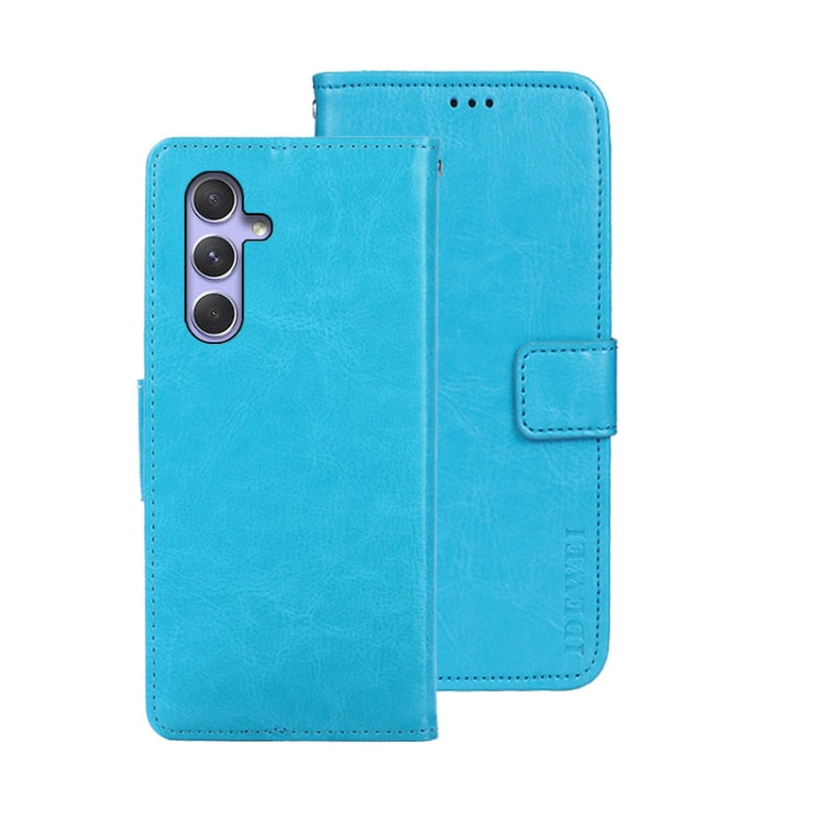 idewei Custodia per telefono in pelle con texture Crazy Horse con supporto, For Samsung Galaxy A15 5G, For Samsung Galaxy A55 5G, For Samsung Galaxy A35 5G