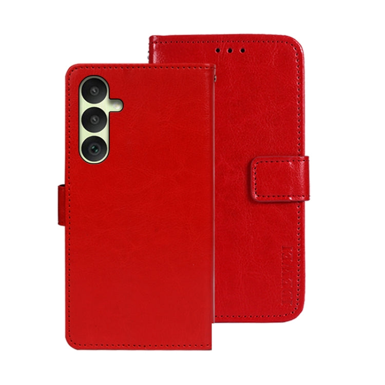 idewei Custodia per telefono in pelle con texture Crazy Horse con supporto, For Samsung Galaxy A15 5G, For Samsung Galaxy A55 5G, For Samsung Galaxy A35 5G