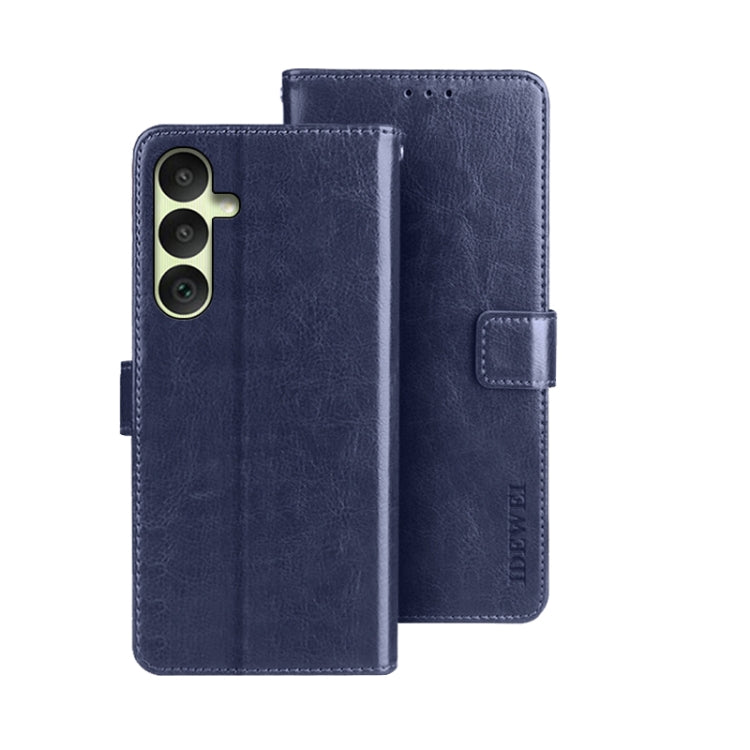 idewei Custodia per telefono in pelle con texture Crazy Horse con supporto, For Samsung Galaxy A15 5G, For Samsung Galaxy A55 5G, For Samsung Galaxy A35 5G