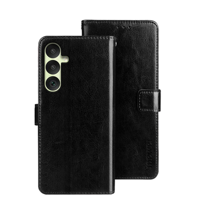 idewei Custodia per telefono in pelle con texture Crazy Horse con supporto, For Samsung Galaxy A15 5G, For Samsung Galaxy A55 5G, For Samsung Galaxy A35 5G