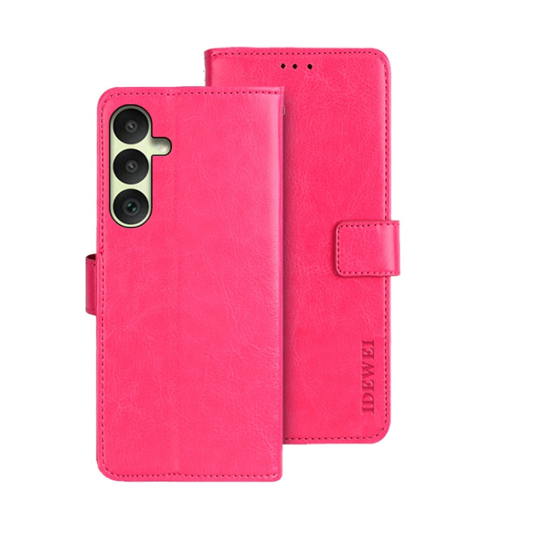idewei Custodia per telefono in pelle con texture Crazy Horse con supporto, For Samsung Galaxy A15 5G, For Samsung Galaxy A55 5G, For Samsung Galaxy A35 5G
