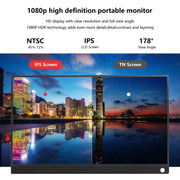 Monitor portatile con schermo IPS HDR 1080P da 15,6 pollici, 15.6 inch 1080P