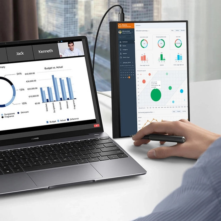 Monitor portatile con schermo IPS HDR 1080P da 15,6 pollici, 15.6 inch 1080P