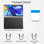 Monitor portatile con schermo IPS HDR 1080P da 15,6 pollici, 15.6 inch 1080P