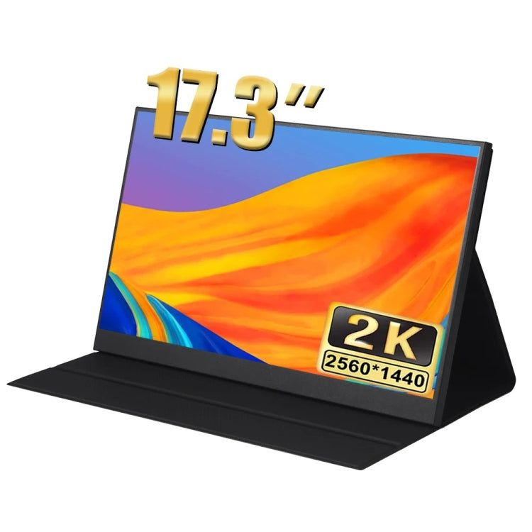 Monitor portatile con schermo IPS UHD 2560x1440P da 17,3 pollici, 17.3 inch 2K