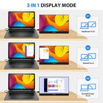 Monitor portatile con schermo IPS FHD 1920x1080P da 17,3 pollici, 17.3 inch 1080P
