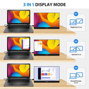 Monitor portatile con schermo IPS FHD 1920x1080P da 17,3 pollici, 17.3 inch 1080P