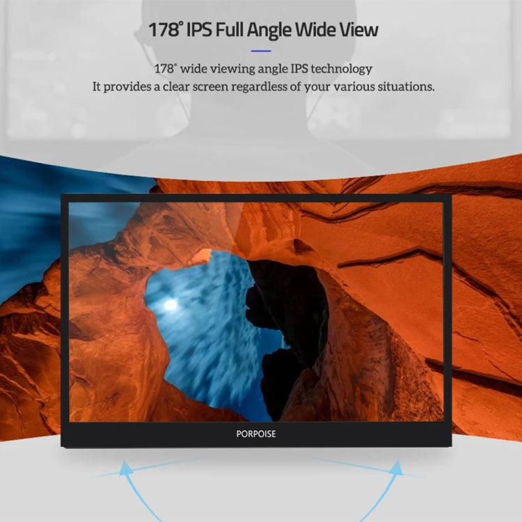 Monitor portatile con schermo IPS FHD 1920x1080P da 17,3 pollici, 17.3 inch 1080P