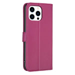 Custodia per telefono in pelle goffrata a quattro foglie, For iPhone 15 Pro Max, For iPhone 15 Pro, For iPhone 15 Plus, For iPhone 15