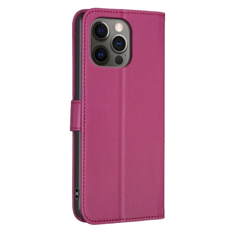 Custodia per telefono in pelle goffrata a quattro foglie, For iPhone 12 / 12 Pro, For iPhone 12 Pro Max, For iPhone 11 Pro Max, For iPhone 11