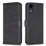 Custodia per telefono in pelle goffrata a quattro foglie, For iPhone 11 Pro, For iPhone X / XS, For iPhone XR, For iPhone XS Max