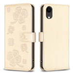Custodia per telefono in pelle goffrata a quattro foglie, For iPhone 11 Pro, For iPhone X / XS, For iPhone XR, For iPhone XS Max