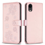 Custodia per telefono in pelle goffrata a quattro foglie, For iPhone 11 Pro, For iPhone X / XS, For iPhone XR, For iPhone XS Max