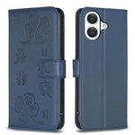 Custodia per telefono in pelle goffrata a quattro foglie, For iPhone 18 Pro/17 Pro, For iPhone 18 Pro Max/17 Pro Max, For iPhone 17, For iPhone 17 Air