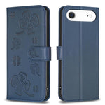 Custodia per telefono in pelle goffrata a quattro foglie, For iPhone 18 Pro/17 Pro, For iPhone 18 Pro Max/17 Pro Max, For iPhone 17, For iPhone 17 Air