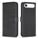 Custodia per telefono in pelle goffrata a quattro foglie, For iPhone 18 Pro/17 Pro, For iPhone 18 Pro Max/17 Pro Max, For iPhone 17, For iPhone 17 Air