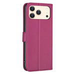 Custodia per telefono in pelle goffrata a quattro foglie, For iPhone 18 Pro/17 Pro, For iPhone 18 Pro Max/17 Pro Max, For iPhone 17, For iPhone 17 Air