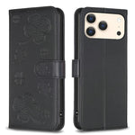 Custodia per telefono in pelle goffrata a quattro foglie, For iPhone 18 Pro/17 Pro, For iPhone 18 Pro Max/17 Pro Max, For iPhone 17, For iPhone 17 Air