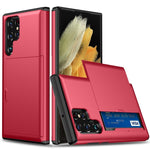 Custodia per telefono con armatura antiurto con slot per schede, For Samsung Galaxy S24 Ultra 5G, For Samsung Galaxy S24+ 5G