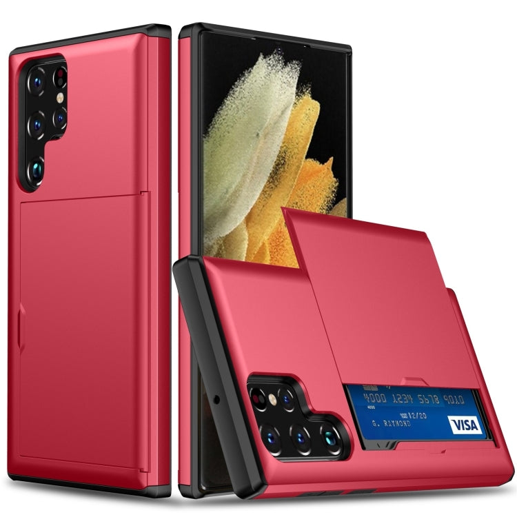 Custodia per telefono con armatura antiurto con slot per schede, For Samsung Galaxy S24 Ultra 5G, For Samsung Galaxy S24+ 5G