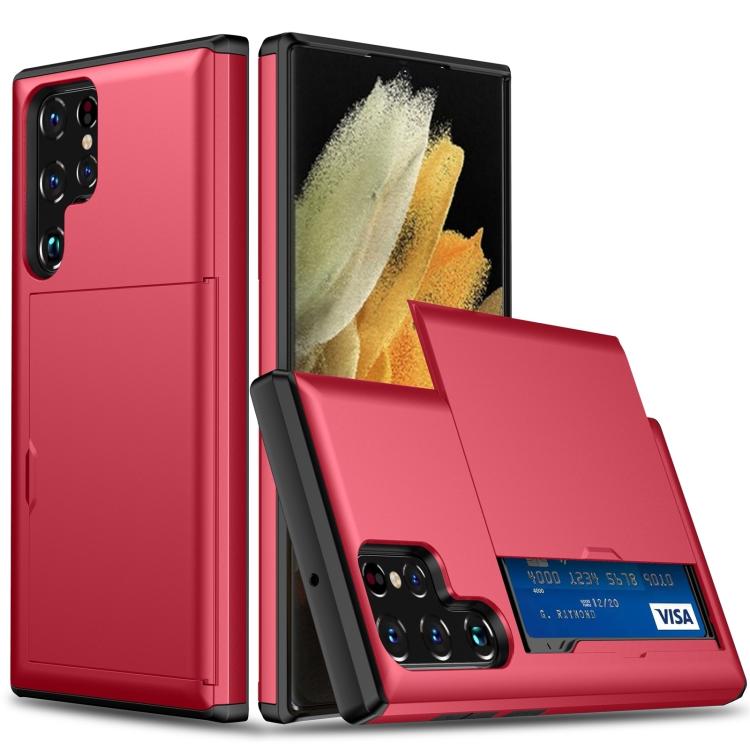 Custodia per telefono con armatura antiurto con slot per schede, For Samsung Galaxy S25+ 5G, For Samsung Galaxy S25 Ultra 5G