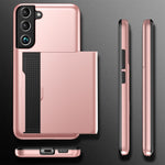 Custodia per telefono con armatura antiurto con slot per schede, For Samsung Galaxy S25 FE 5G, For Samsung Galaxy S25 5G