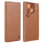 Custodia per telefono in pelle con design Flip per fotocamera NILLKIN Qin Prop Series, For Samsung Galaxy S24 Ultra 5G, For Samsung Galaxy S24+ 5G, For Samsung Galaxy S24 5G