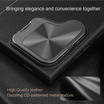 Custodia per telefono in pelle con design Flip per fotocamera NILLKIN Qin Prop Series, For Samsung Galaxy S24 Ultra 5G, For Samsung Galaxy S24+ 5G, For Samsung Galaxy S24 5G