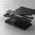 Custodia per telefono in pelle con design Flip per fotocamera NILLKIN Qin Prop Series, For Samsung Galaxy S24 Ultra 5G, For Samsung Galaxy S24+ 5G, For Samsung Galaxy S24 5G