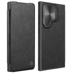 Custodia per telefono in pelle con design Flip per fotocamera NILLKIN Qin Prop Series, For Samsung Galaxy S24 Ultra 5G, For Samsung Galaxy S24+ 5G, For Samsung Galaxy S24 5G