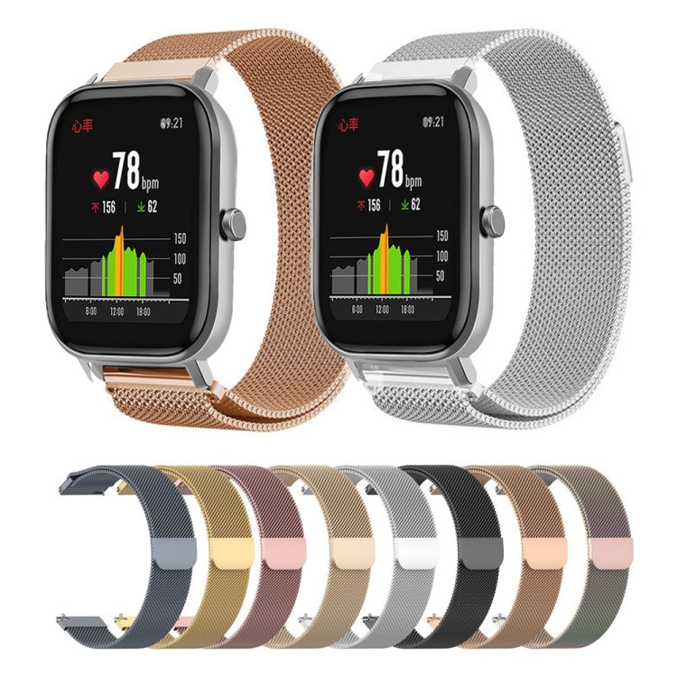 Per Huami Amazfit GTS cinturino di ricambio in metallo magnetico milanese da 22 mm, 22mm