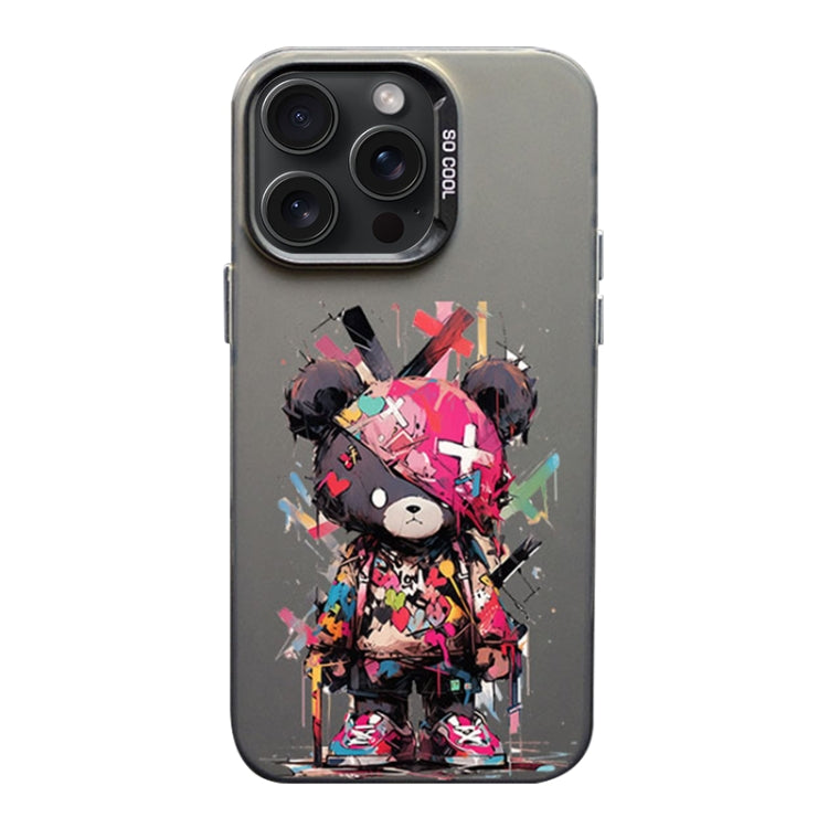 Custodia per telefono PC+TPU satinata con inchiostro colorato, For iPhone 15 Pro Max