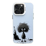 Custodia per telefono PC+TPU satinata con inchiostro colorato, For iPhone 15 Pro Max