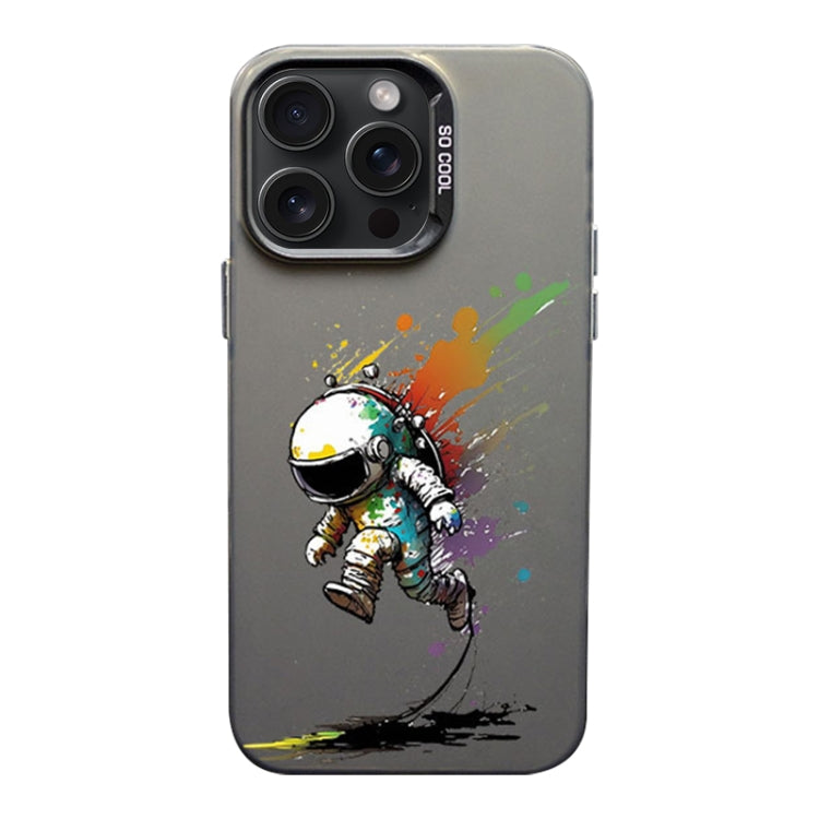 Custodia per telefono PC+TPU satinata con inchiostro colorato, For iPhone 15 Pro