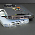 Custodia per telefono PC+TPU satinata con inchiostro colorato, For iPhone 15 Pro