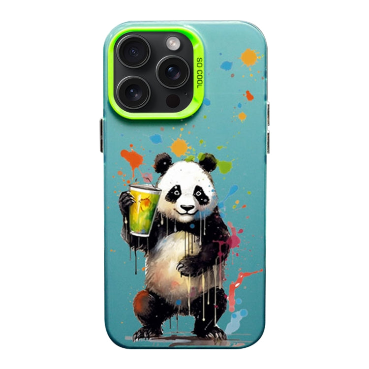 Custodia per telefono PC+TPU satinata con inchiostro colorato, For iPhone 15 Pro