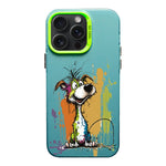 Custodia per telefono PC+TPU satinata con inchiostro colorato, For iPhone 15 Pro