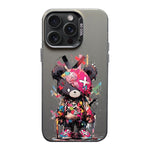 Custodia per telefono PC+TPU satinata con inchiostro colorato, For iPhone 15 Pro