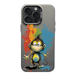 Custodia per telefono PC+TPU satinata con inchiostro colorato, For iPhone 15 Pro