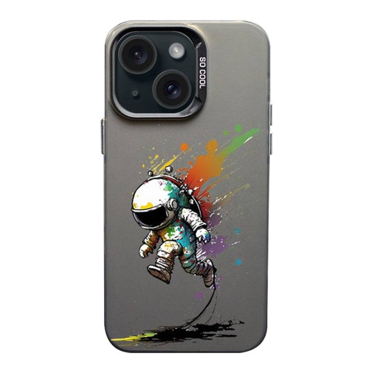 Custodia per telefono PC+TPU satinata con inchiostro colorato, For iPhone 15