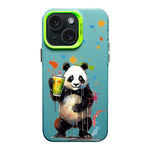 Custodia per telefono PC+TPU satinata con inchiostro colorato, For iPhone 15