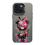 Custodia per telefono PC+TPU satinata con inchiostro colorato, For iPhone 15
