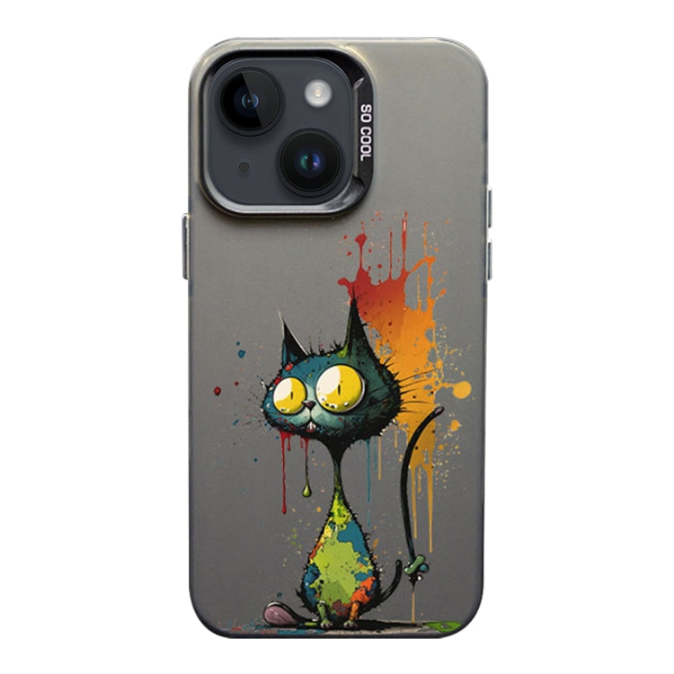 Custodia TPU satinata per iPhone 14 con inchiostro colorato