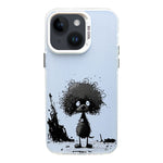 Custodia TPU satinata per iPhone 14 con inchiostro colorato